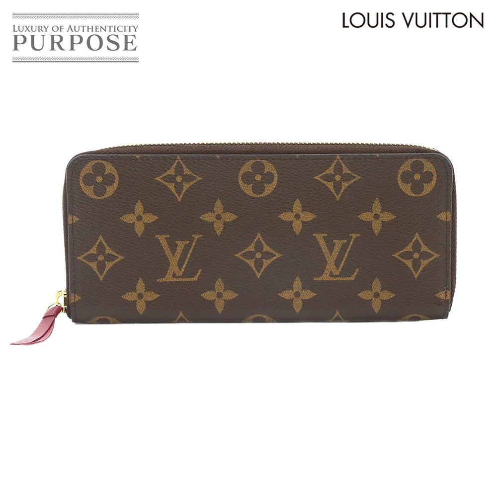 Louis Vuitton Monogram Portefeuille Clemence Wallet Canvas Leather Fuschia Pink